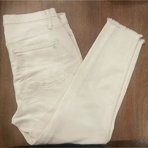 Madewell Jeans- 10 inch High-Rise Skinny Crop Size 32- White